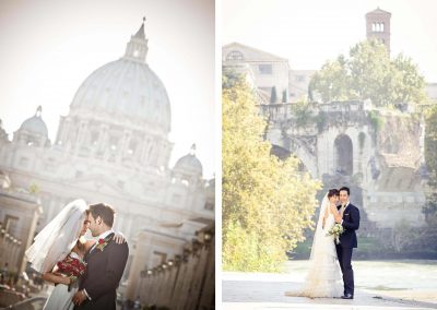 Foto ritratti di matrimonio Roma.