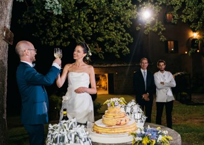 Brindisi e taglio della torta, fotoreportage di matrimonio