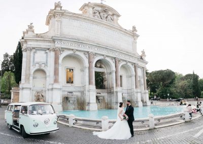 Matrimonio a San Pietro in Montorio a Roma, Fontana dell’Acqua Paola, fontanone del Gianicolo