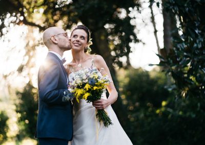 Gli sposi si baciano, Fotoreportage di Matrimonio Roma