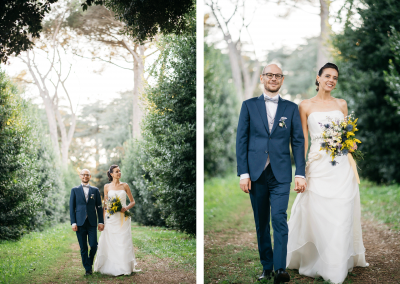 Gli sposi passeggiano, Fotoreportage di Matrimonio Roma