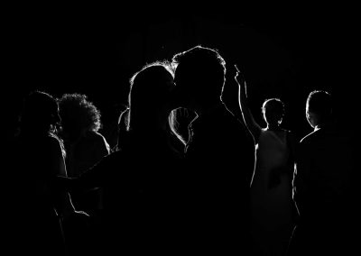 Guests dancing during a wedding in Italy