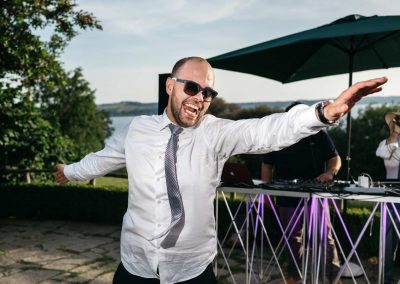 Guest dancing in a wedding in Italy