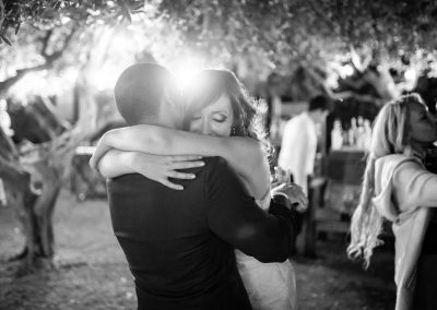 Newlyweds dancing during a wedding in Italy