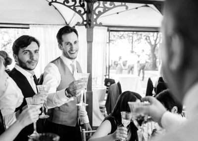 Toast during a wedding in Italy