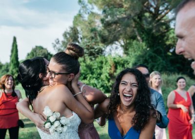 Lancio del bouquet, matrimonio a villa rosantica