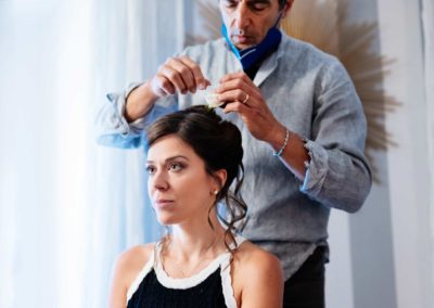 Preparazione della sposa al rito civile di Matrimonio nel Castello di Decima