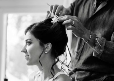 Preparazione della sposa al rito civile di Matrimonio nel Castello di Decima