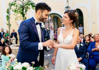 Sposi durante il rito civile di Matrimonio nel Castello di Decima