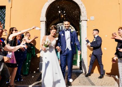 Lancio del riso durante il Matrimonio nel Castello di Decima