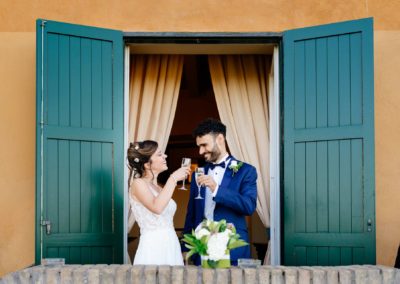 Sposi durante il ricevimento di Matrimonio a Roma nel Castello di Decima