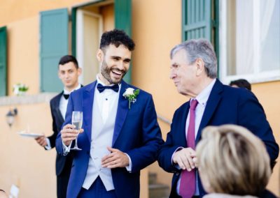 Sposo durante il ricevimento di Matrimonio a Roma nel Castello di Decima