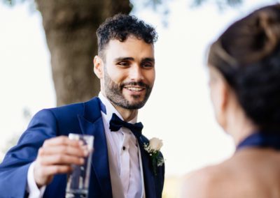 Sposo durante il ricevimento di Matrimonio a Roma nel Castello di Decima