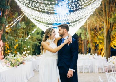 Sposi durante il Matrimonio a Roma Villa Piccolomini