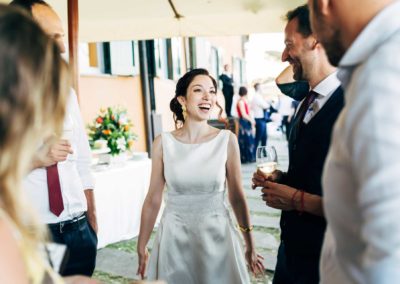 Sposa durante il ricevimento di matrimonio nel Castello di Decima