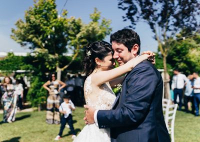 Ballo degli sposi durante il ricevimento di matrimonio al Relais Cascina Spiga D'Oro